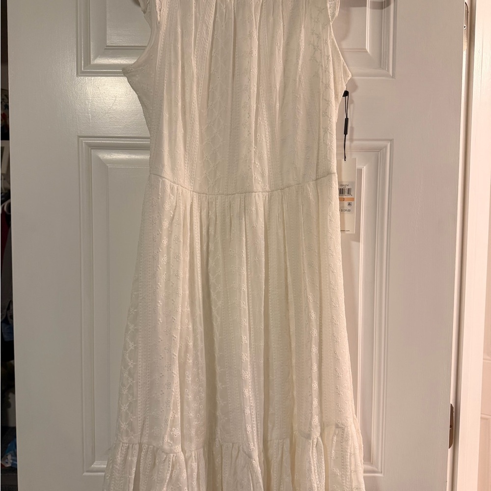 Calvin Klein Women's Cream Casual Dress